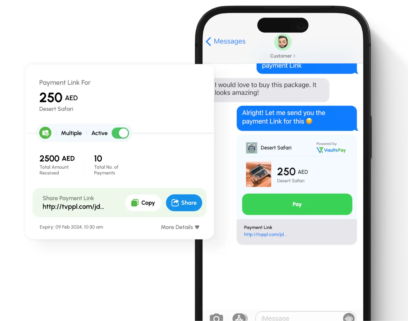 VaultsPay Customisable Payment Link Features