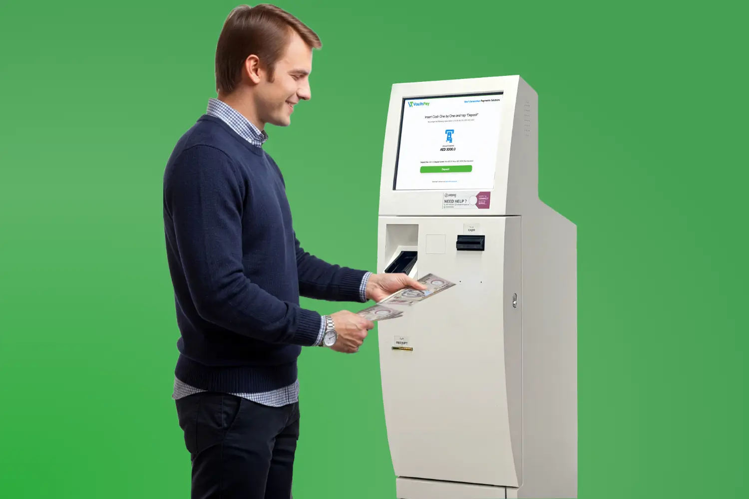 Instant Cash Deposit via Smart Kiosk